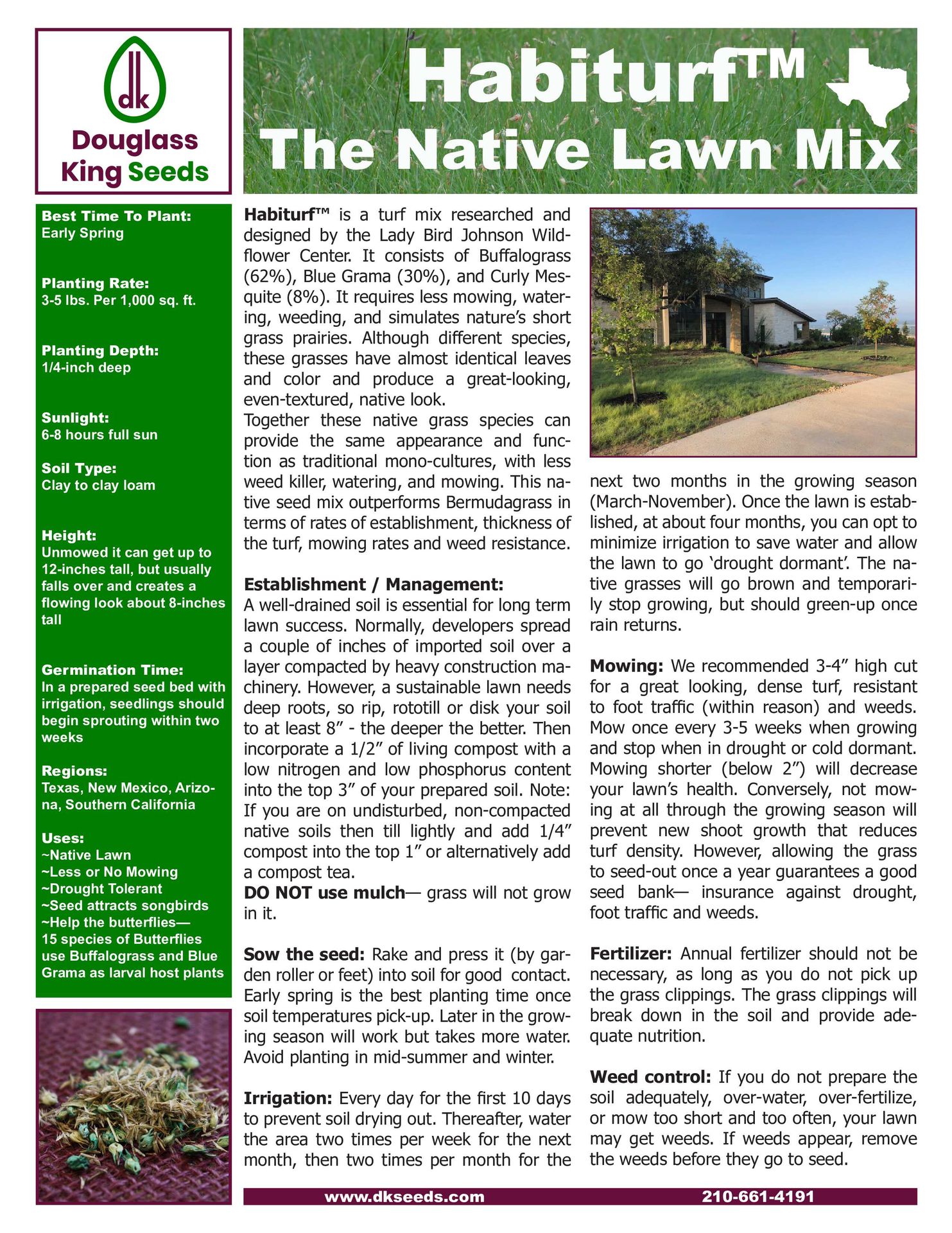 Information About Texas Seeds Douglass King Seeds